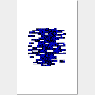 Glitches in the Void, Dark Blue Posters and Art